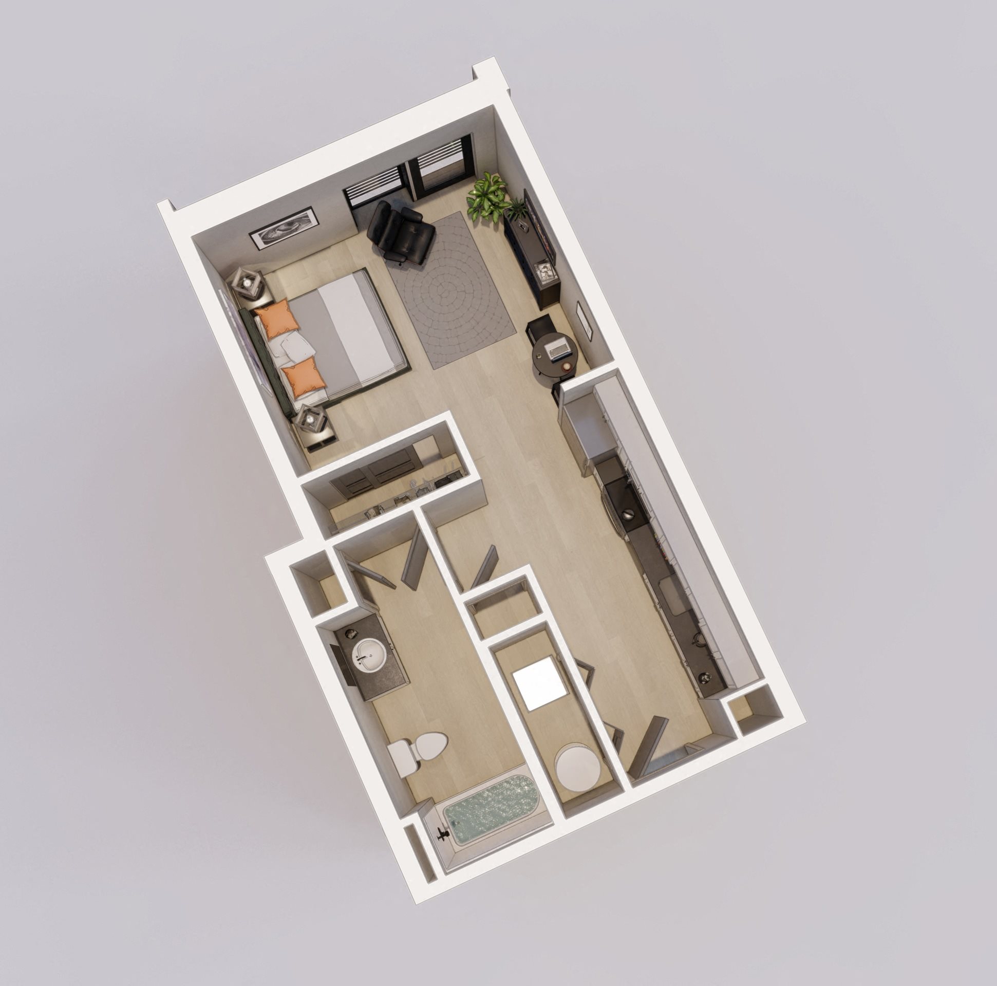 Unit D floor plan Unit D floor plan